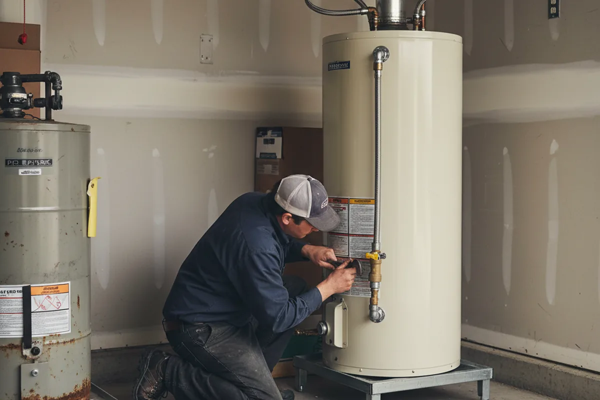 Water heater and shutoff valve replacement in Southside
